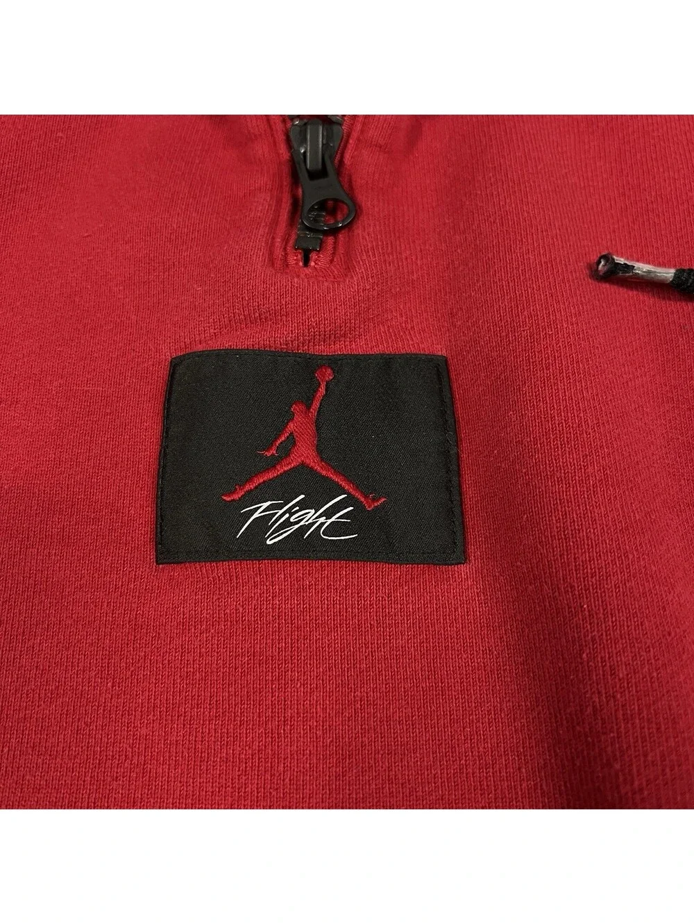 Air Jordan Sweatshirt Men’s Size L Red Flight 1/4 Zip Pullover Style AV2292-687
